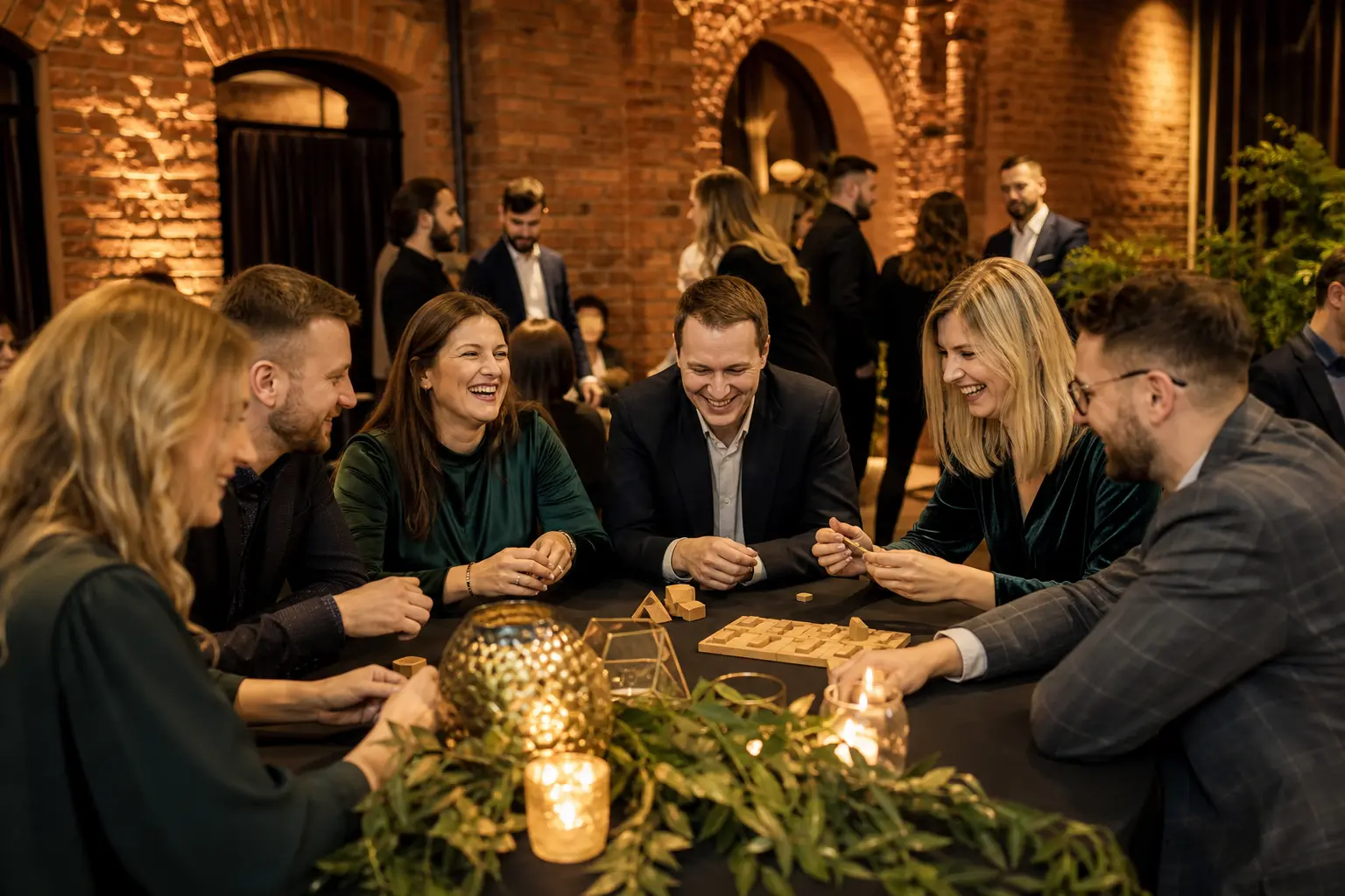 Wieczór integracyjny w Krakowie — zespół podczas wspólnej zabawy