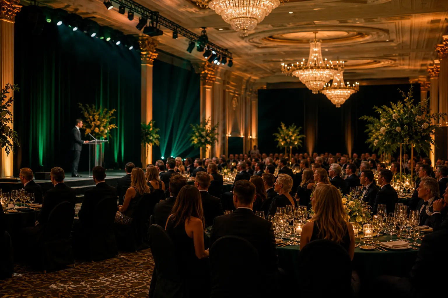 Elegancka gala firmowa w Warszawie podczas części oficjalnej